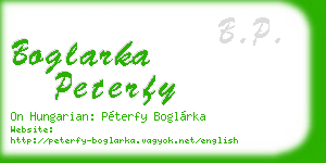 boglarka peterfy business card