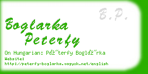 boglarka peterfy business card